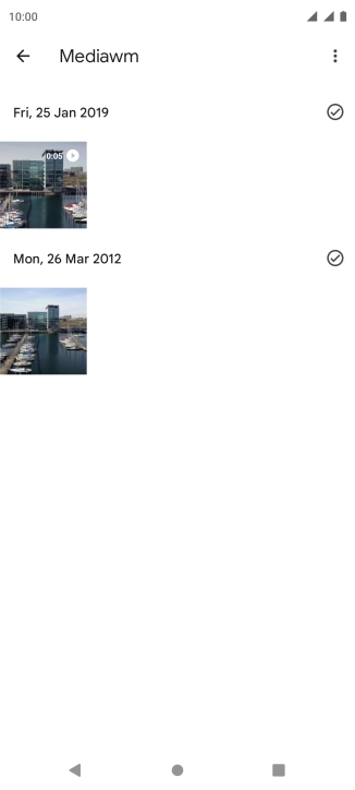 Press and hold any picture or video clip.