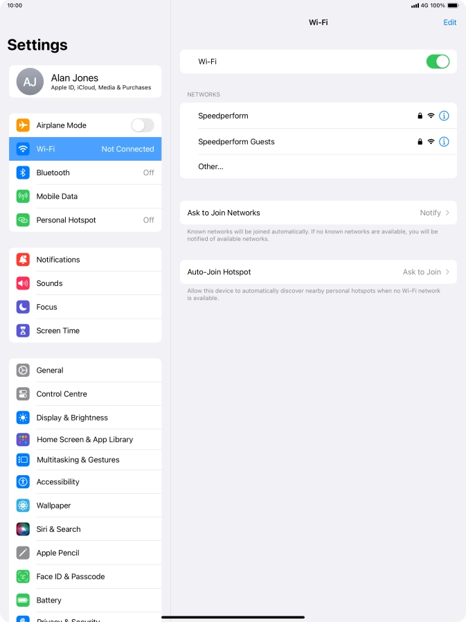 Press the required Wi-Fi network and key in the password for the Wi-Fi network. Press the required Wi-Fi network and key in the password for the Wi-Fi network.