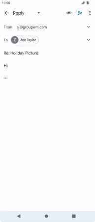Write the required text and press the send icon.