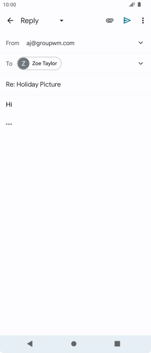 Write the required text and press the send icon.