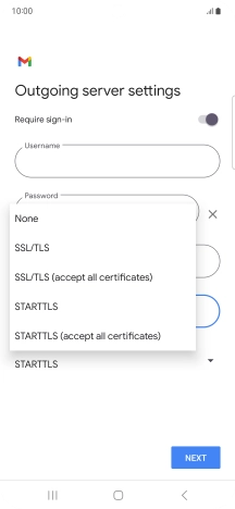 Press SSL/TLS.