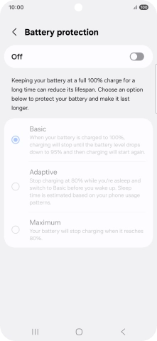 Press the indicator to turn the function on or off.