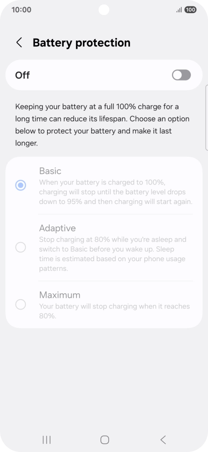 Press the indicator to turn the function on or off.