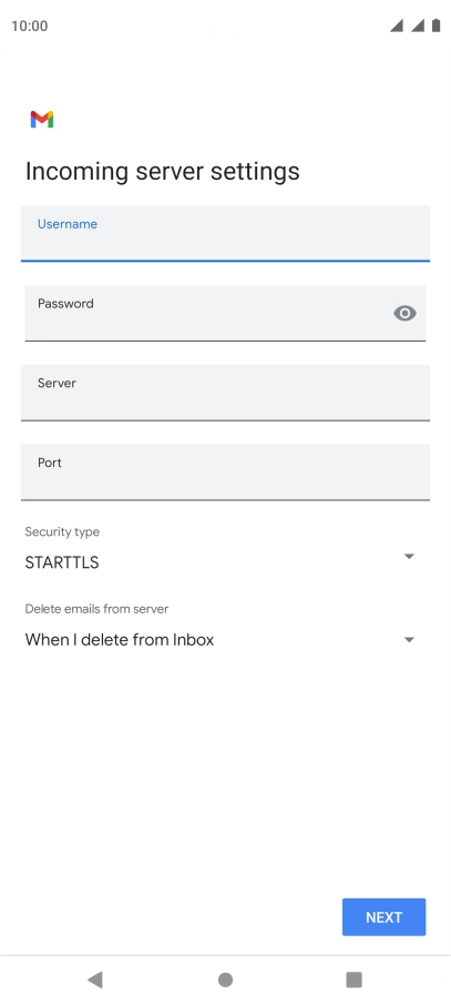 Press the field below 