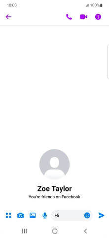Write the required message and press the send icon.