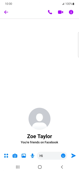 Write the required message and press the send icon.