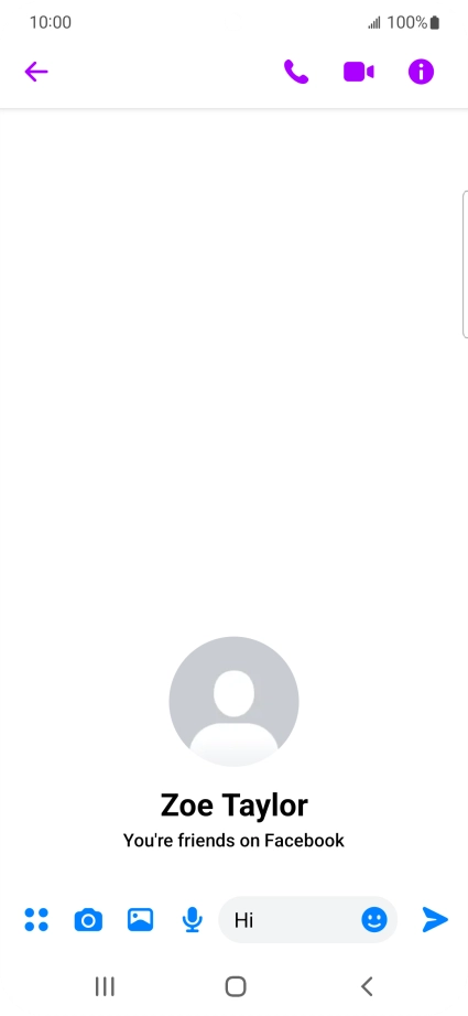 Write the required message and press the send icon.