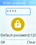 Key in the phone lock code (default is 1234) and press the Left selection key.