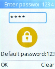 Key in the phone lock code (default is 1234) and press the Left selection key.