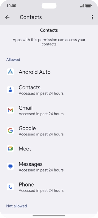 Press the required app.