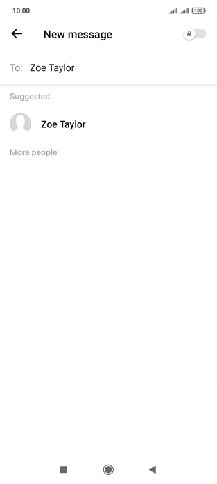 Key in the first letters of the recipient's name and press the required contact.