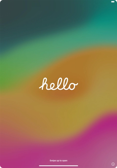 Slide your finger upwards starting from the bottom of the screen.