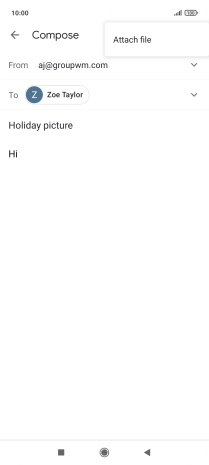 Press Attach file and go to the required folder.