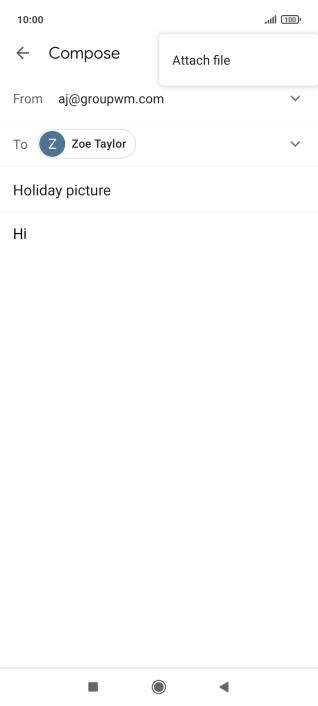 Press Attach file and go to the required folder.