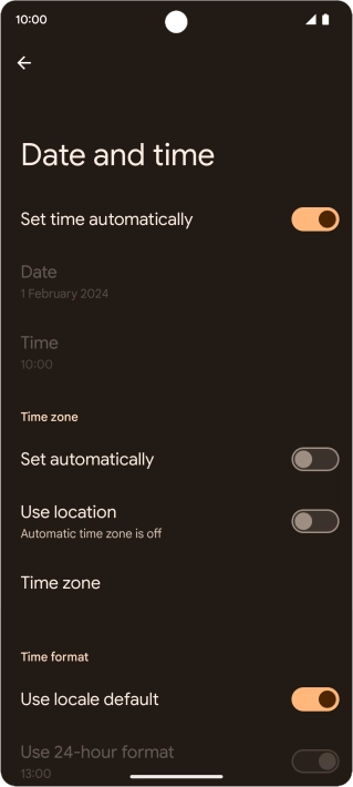 Press the indicator next to 
