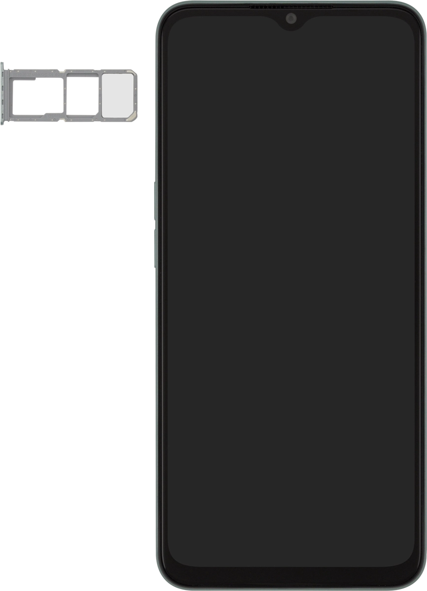 Turn your SIM so the angled corner of the SIM matches the angled corner of the second SIM holder and place your SIM in the SIM holder.