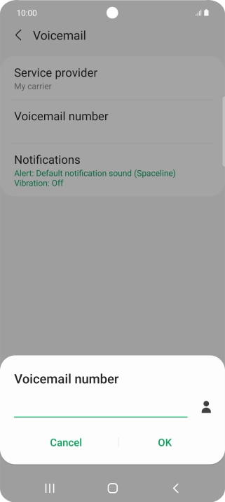 Key in +447836121121 and press OK.