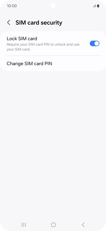 Press Change SIM card PIN.