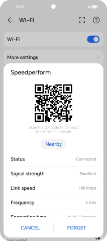 Place the QR code inside the camera frame on the other device to scan the code.
