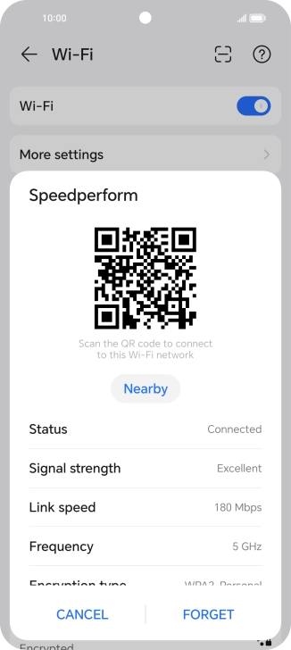 Place the QR code inside the camera frame on the other device to scan the code.