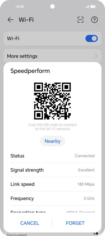 Place the QR code inside the camera frame on the other device to scan the code.