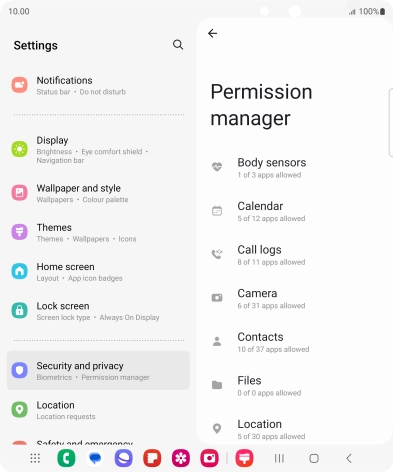 Press the required category.
