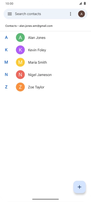 Press the menu icon.