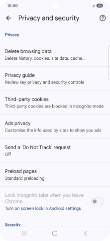 Press Delete browsing data. Press Delete browsing data.