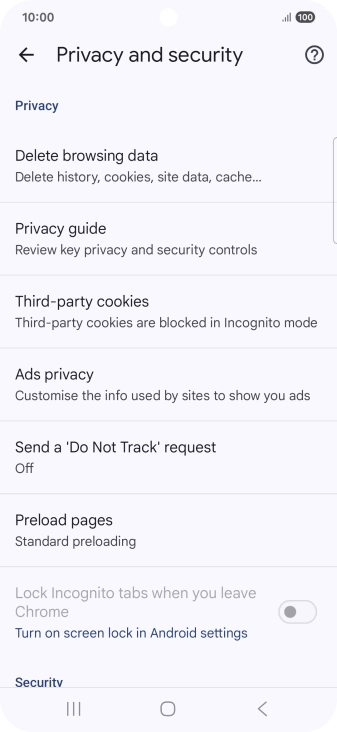 Press Delete browsing data. Press Delete browsing data.