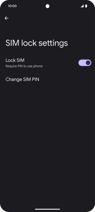 Press Change SIM PIN. Press Change SIM PIN.