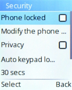 Select Phone locked.