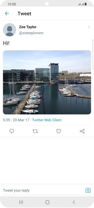 Press the text input field.