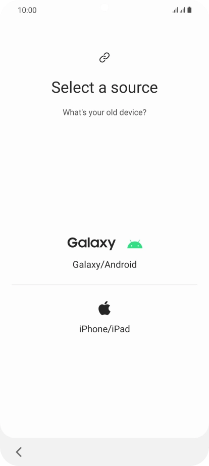 Press the required setting and follow the instructions on the screen to transfer the content from another phone.