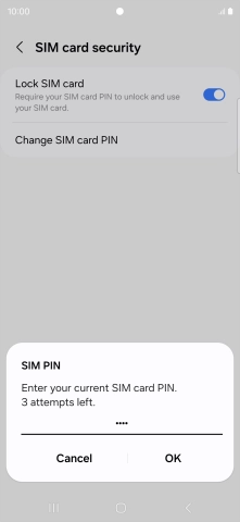 Key in your current PIN and press OK.