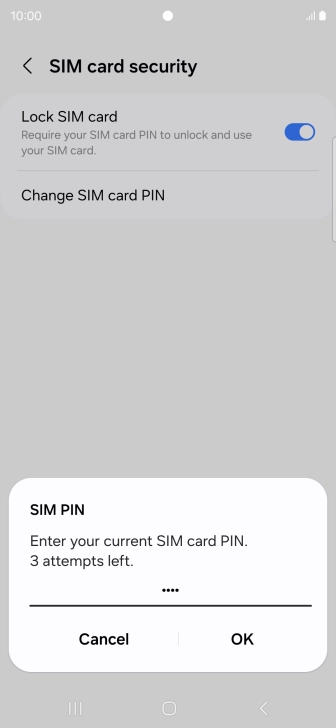 Key in your current PIN and press OK.