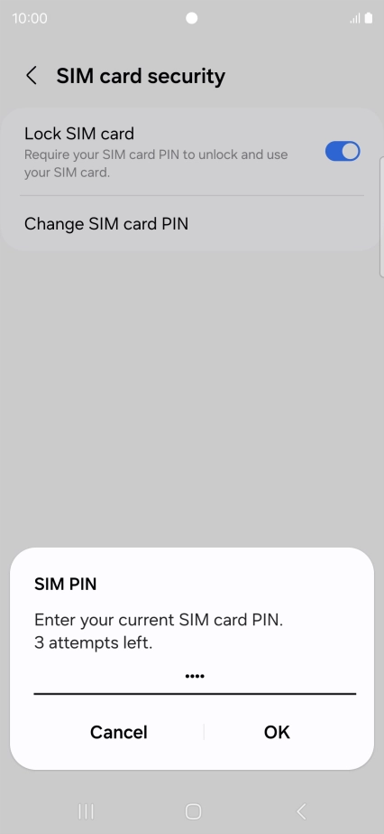 Key in your current PIN and press OK.