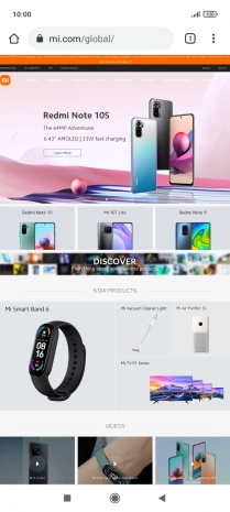 Press the menu icon.