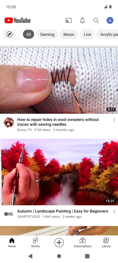 Press the upload icon.