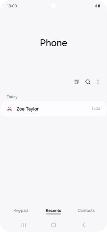 Press the required contact.