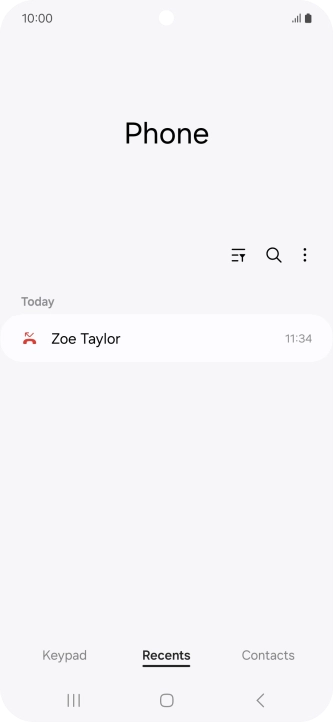 Press the required contact.