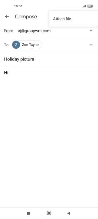 Press Attach file and go to the required folder.