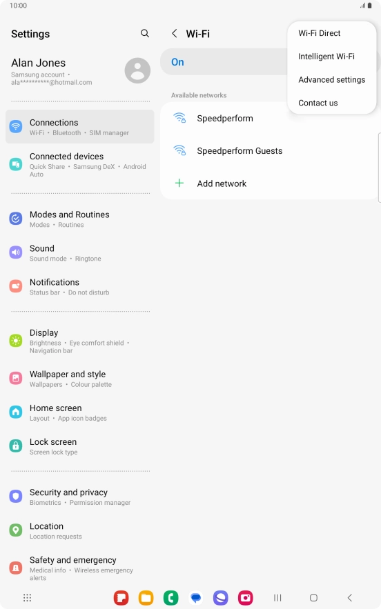 Press Intelligent Wi-Fi. Press Intelligent Wi-Fi.