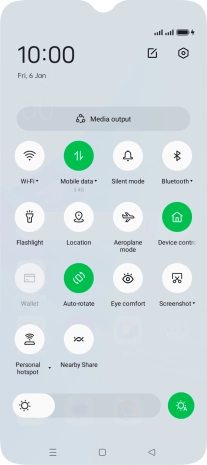 Press the settings icon. Press the settings icon.