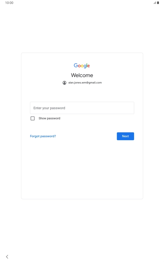 Press the field below 