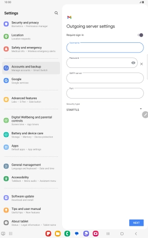 Press the field below 