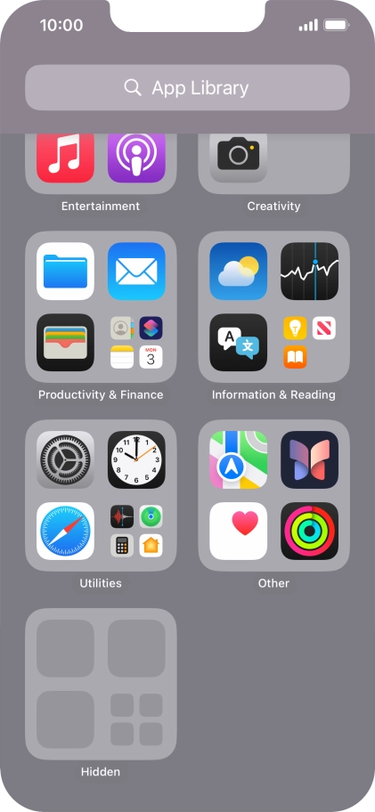The app is now placed in the Hidden folder in the App Library.