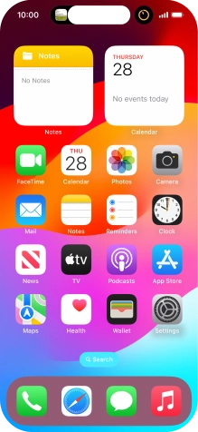 If you have a running application in Dynamic Island, it's displayed at the top of the screen.