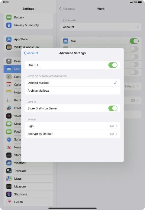 Press the indicator next to 