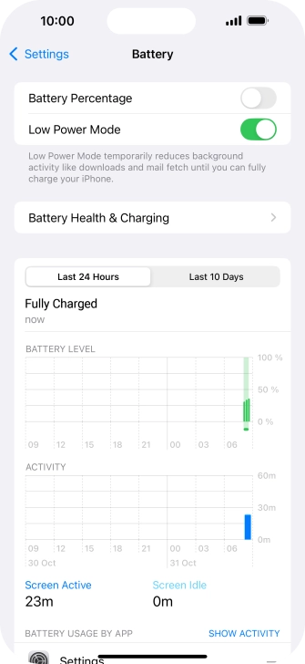 Slide your finger upwards starting from the bottom of the screen to return to the home screen.