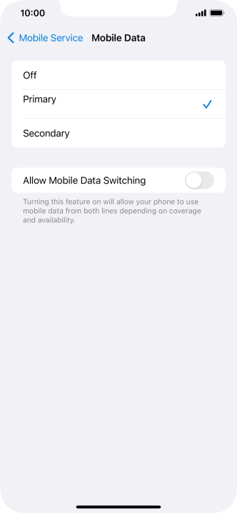 Press the required price plan.